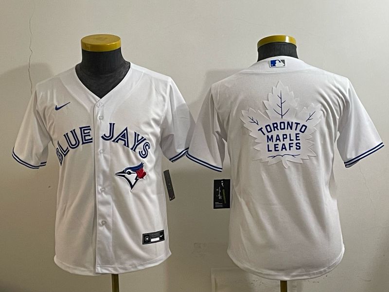Youth 2025 Toronto Blue Jays Blank White Game Nike MLB Jersey style 010->youth mlb jersey->Youth Jersey